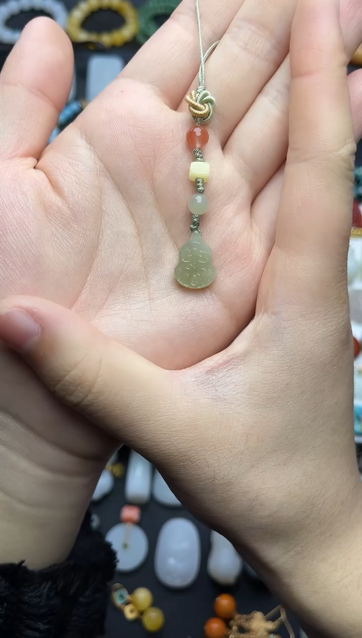 未镶嵌和田玉手机链葫芦手机挂06