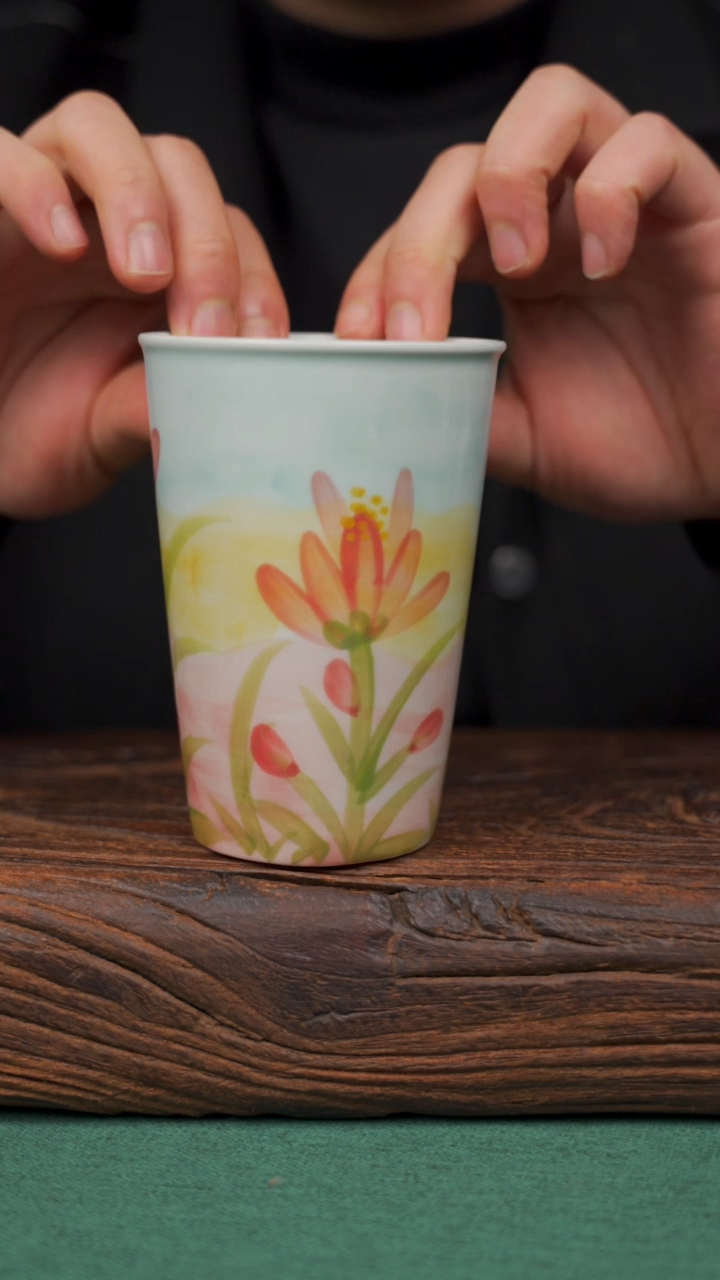 【闪购商品】瓷片43寻一缕瓷香杯釉下手工手绘瓷器