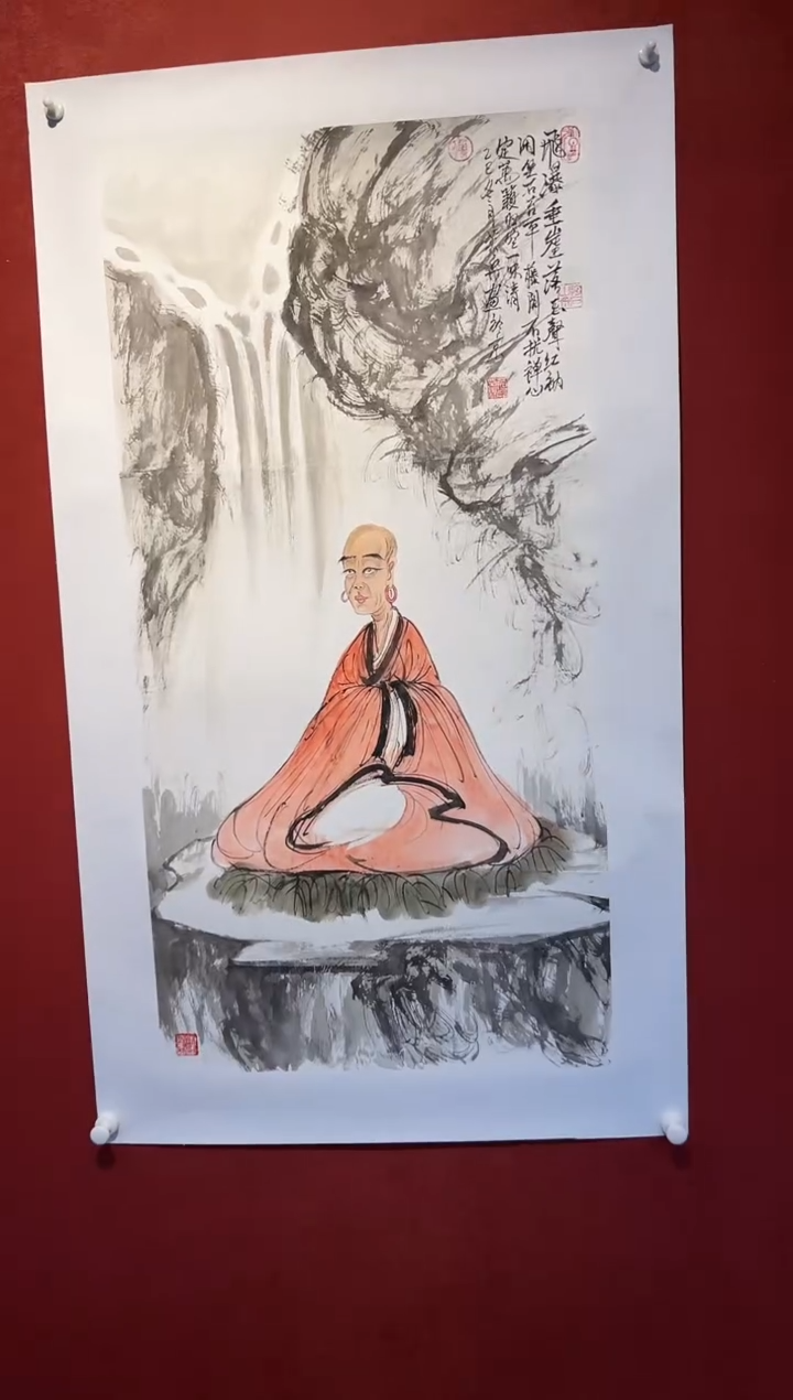 书法侯英兵手绘国画展品