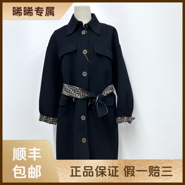 妃鱼/芬迪/丝缎、羊毛、亮片/大衣/95新/s零三一三