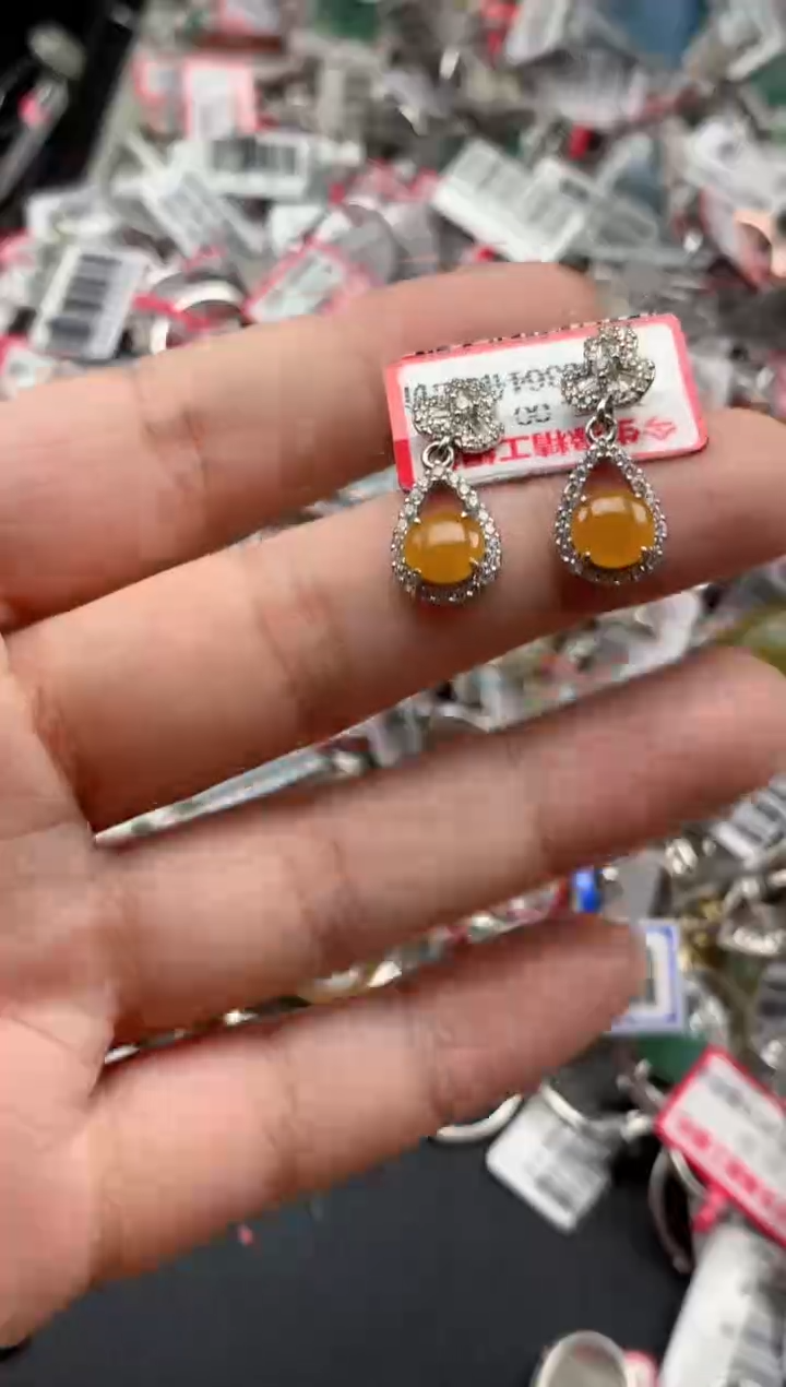 银S925镶嵌戒指翡翠天然A货缅甸翡翠