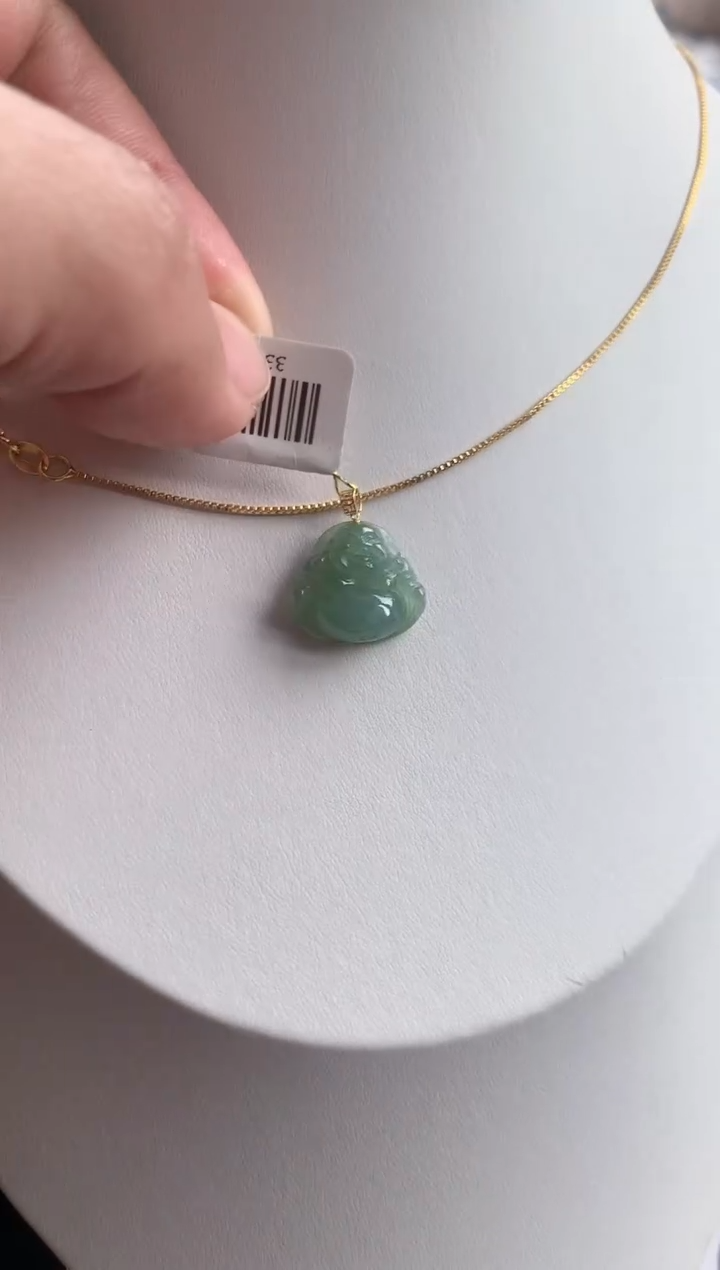 颈饰18K金镶嵌翡翠1