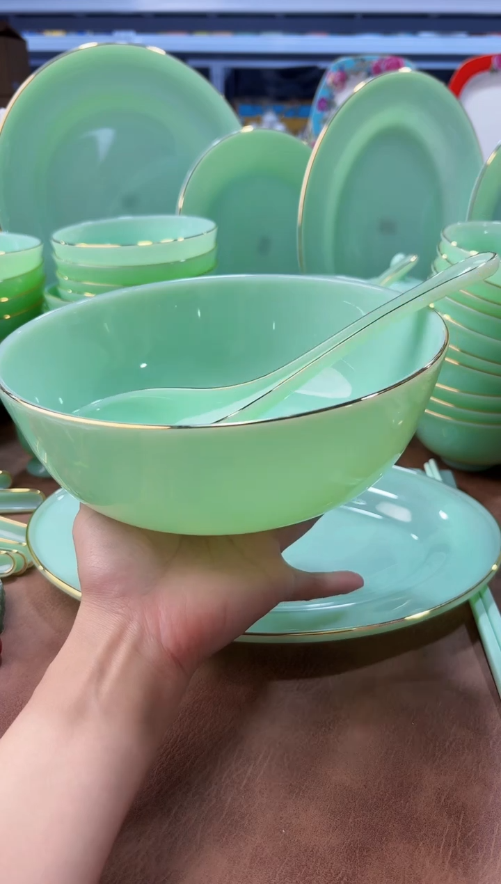 玉瓷汤碗1个汤勺1个景德镇陶瓷 