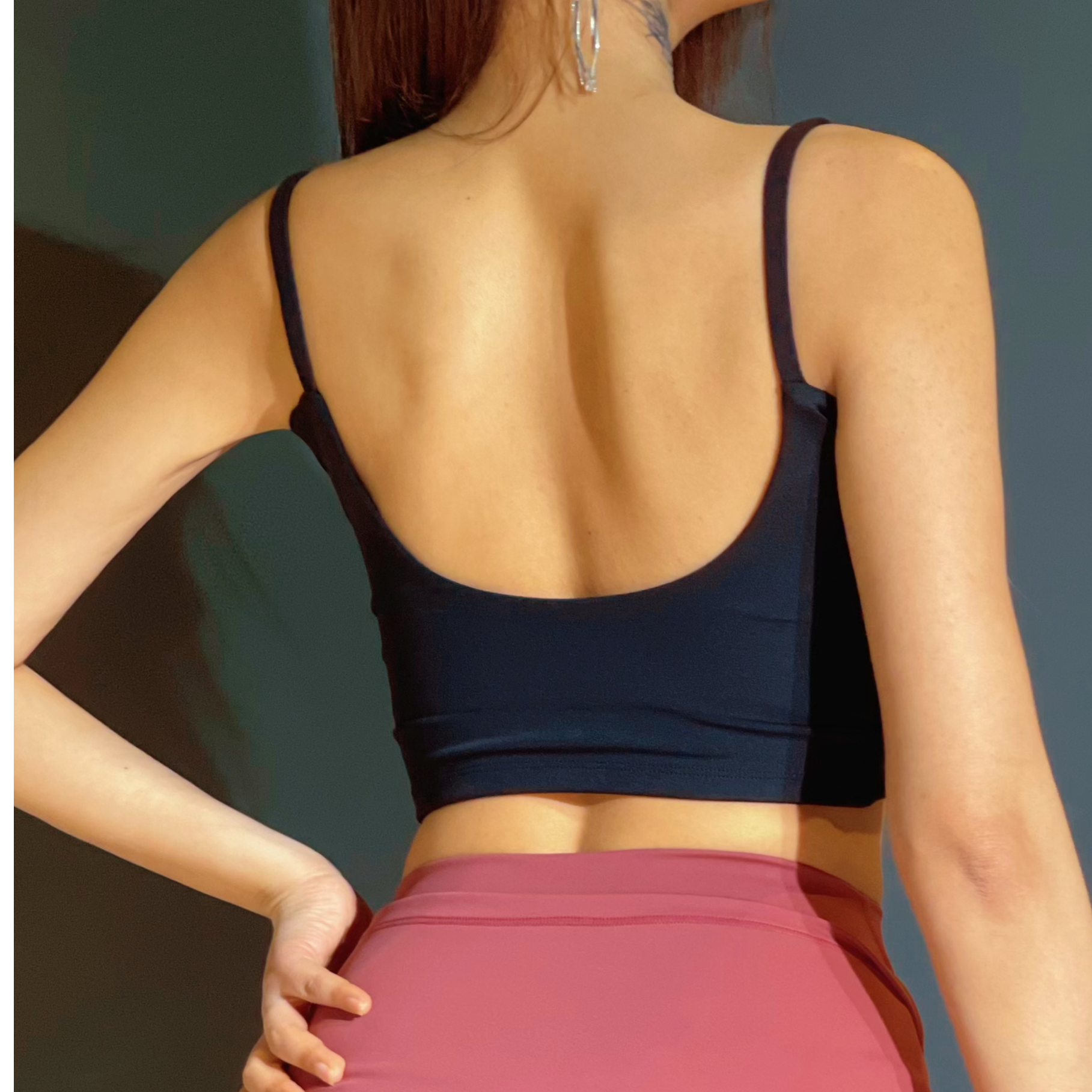 美背吊带含胸垫高弹面料瑜伽舞蹈运动沐熙佳新款