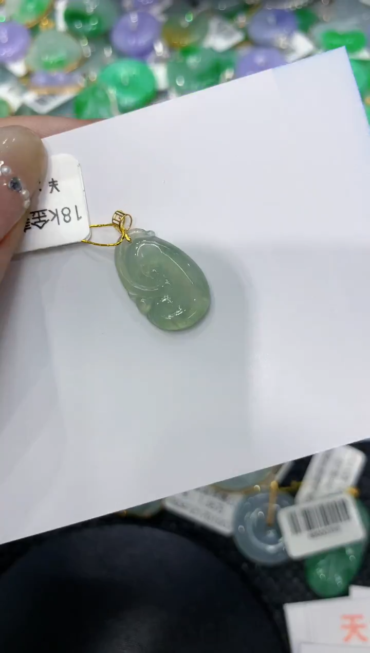 【闪购商品】翡翠颈饰18K金镶嵌222222222