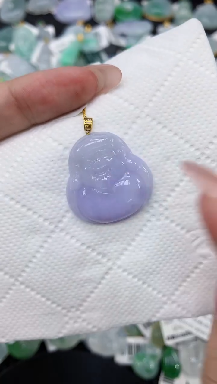 颈饰18K金镶嵌翡翠1111111111