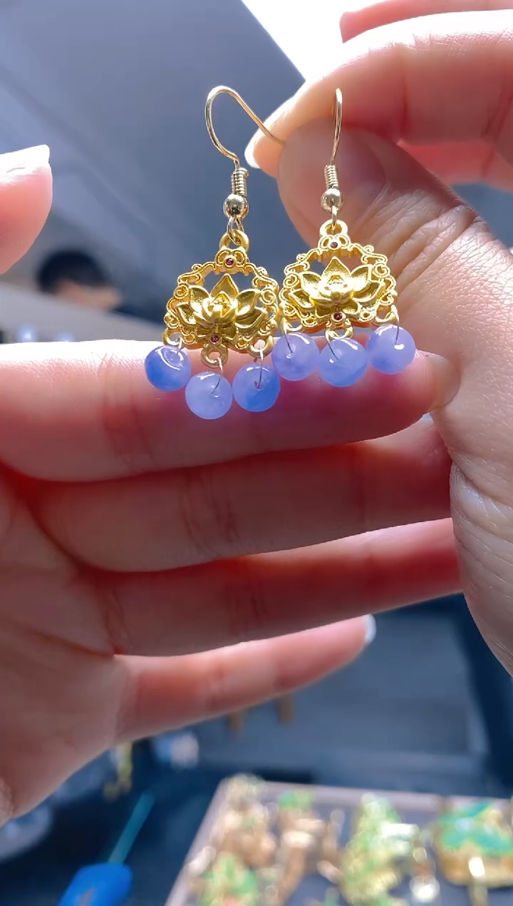 【闪购商品】翡翠耳饰合金292翡翠耳钩