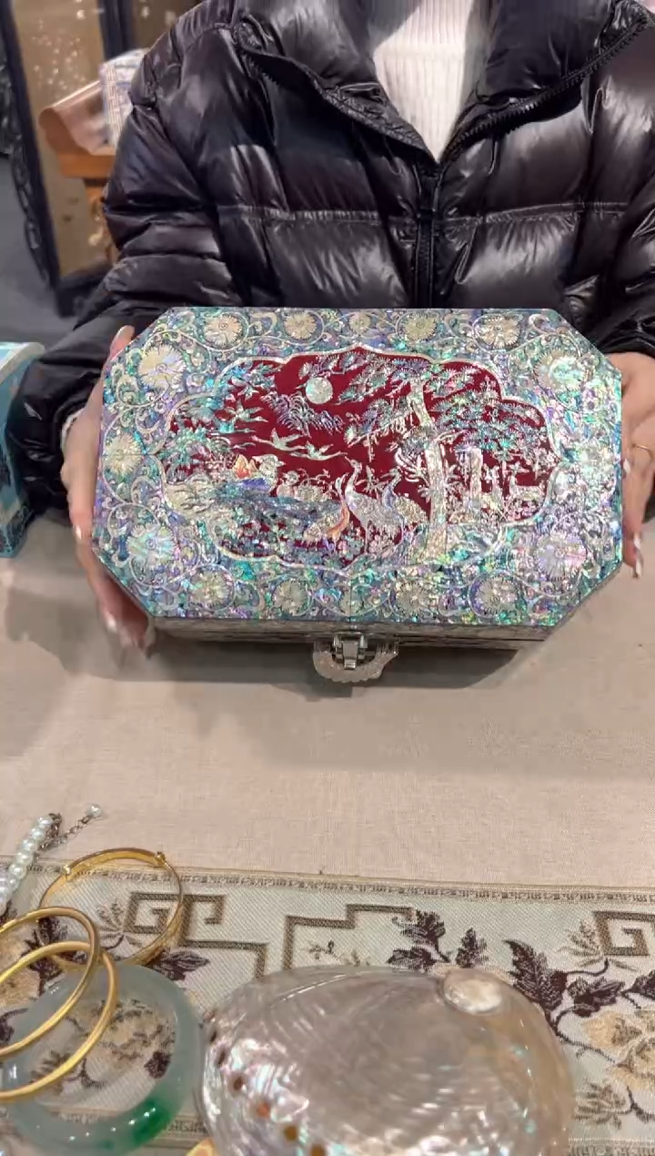 【闪购商品】紫底满贝底·弘贝雅螺钿漆器文化馆