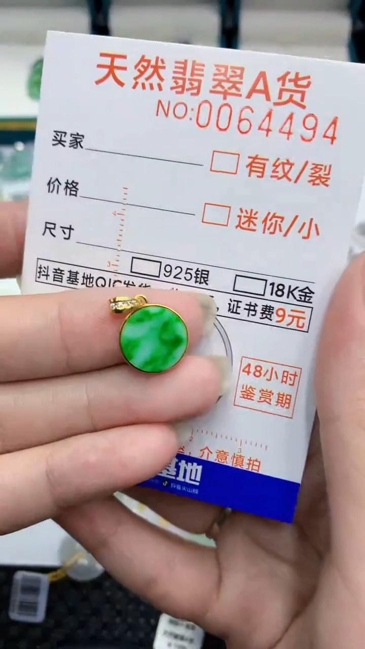 【闪购商品】翡翠颈饰银S925镶嵌            8