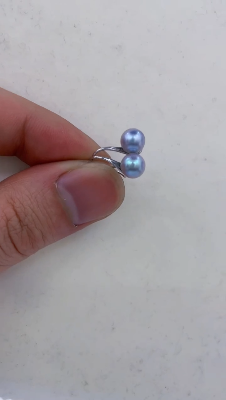 银S925镶嵌耳饰海水珍珠  