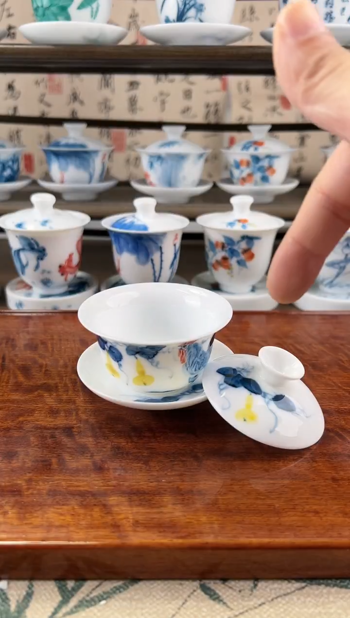 微瑕公鸡80ml三才盖碗