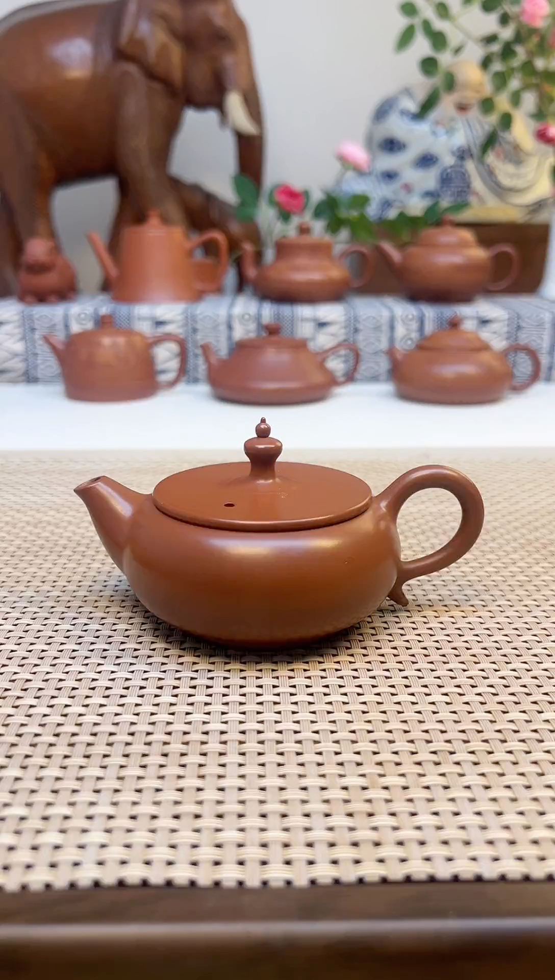 原矿朱泥全手 广圆壶 110cc