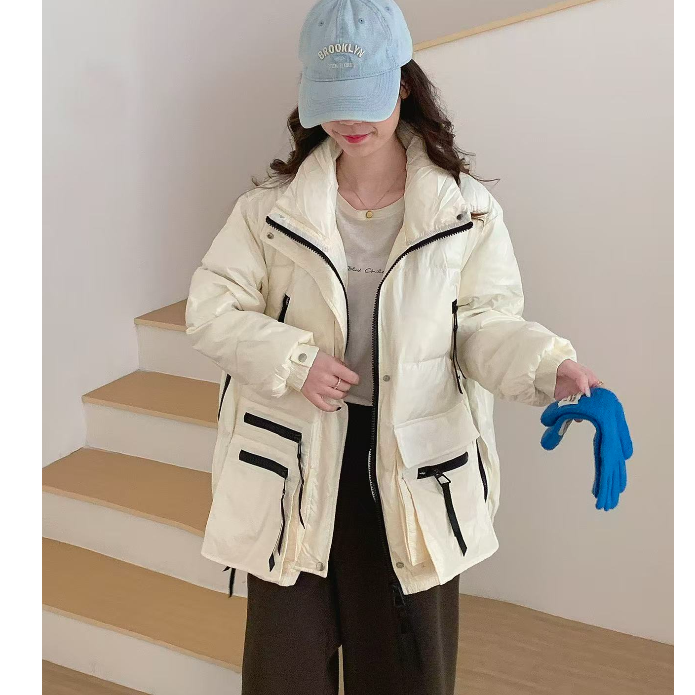 8170 M时尚连帽羽绒服女2025冬外套