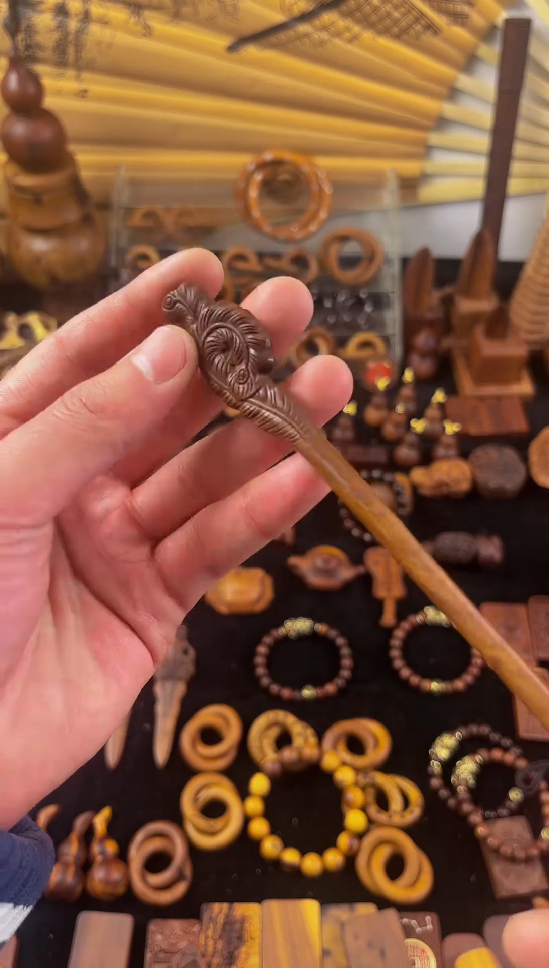 【闪购商品】枣木木雕枣木19公分凤尾发簪包邮到家