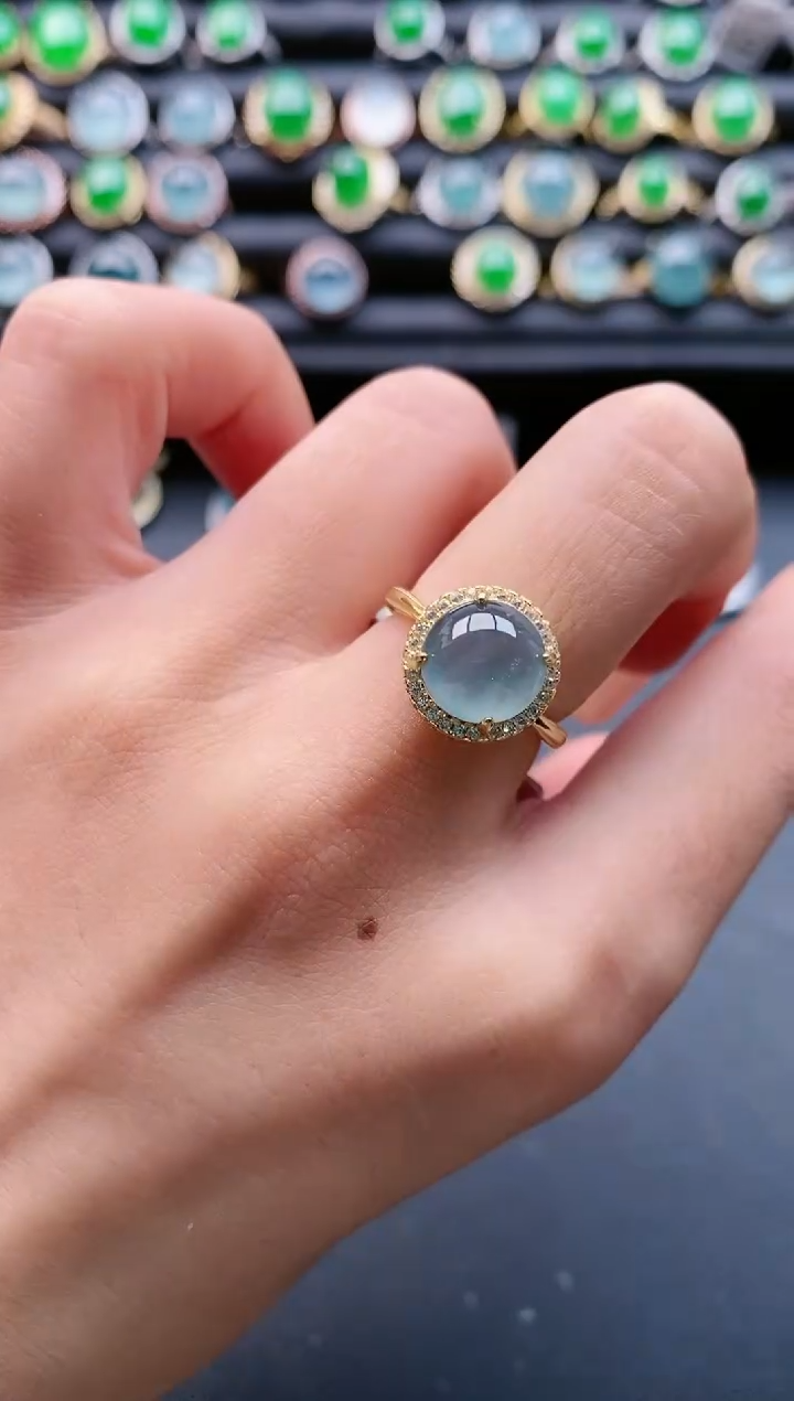 【闪购商品】翡翠戒指银S925镶嵌111111