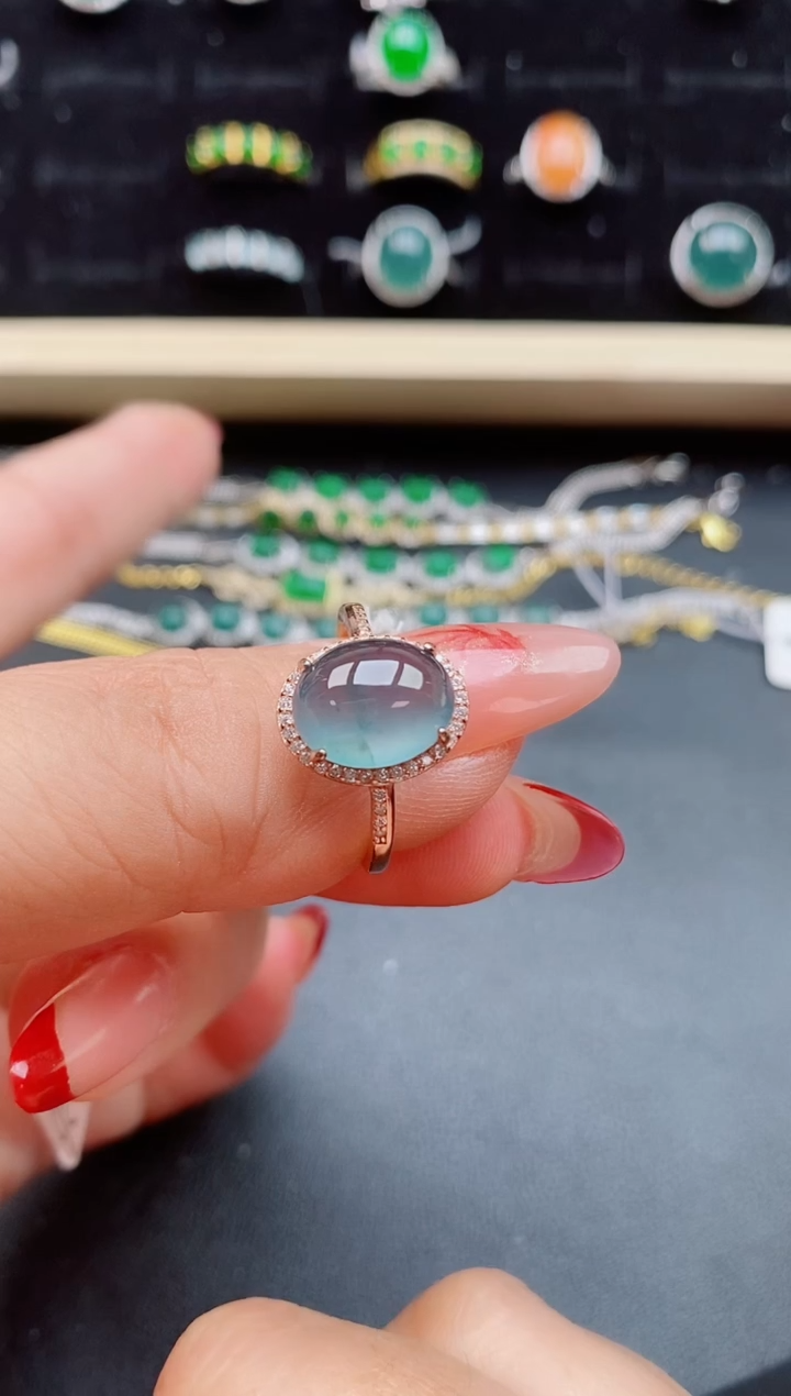 【闪购商品】翡翠戒指银S925镶嵌321321