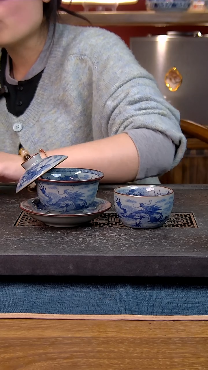 简装家用款2件套 老陶泥开片纹陶瓷茶具