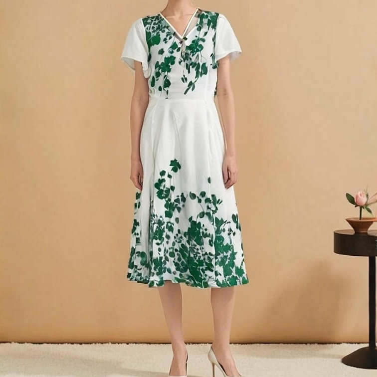 【烟柳柔丝裙】1-2237新款时尚休闲连衣裙