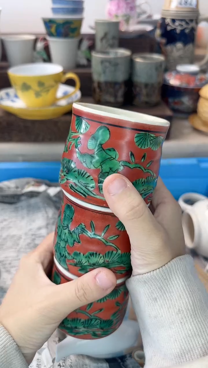 茶杯紫砂双***️陶艺中古瓷器全场满18米包邮