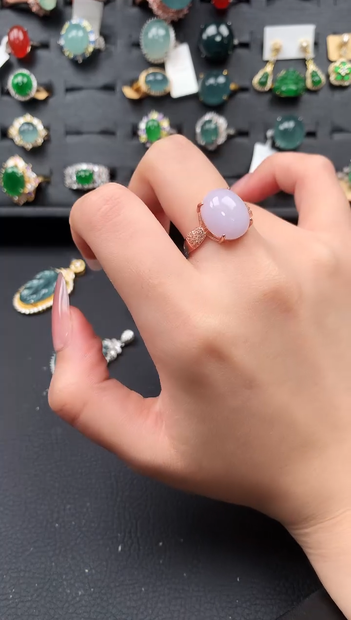 【闪购商品】翡翠戒指银S925镶嵌452141