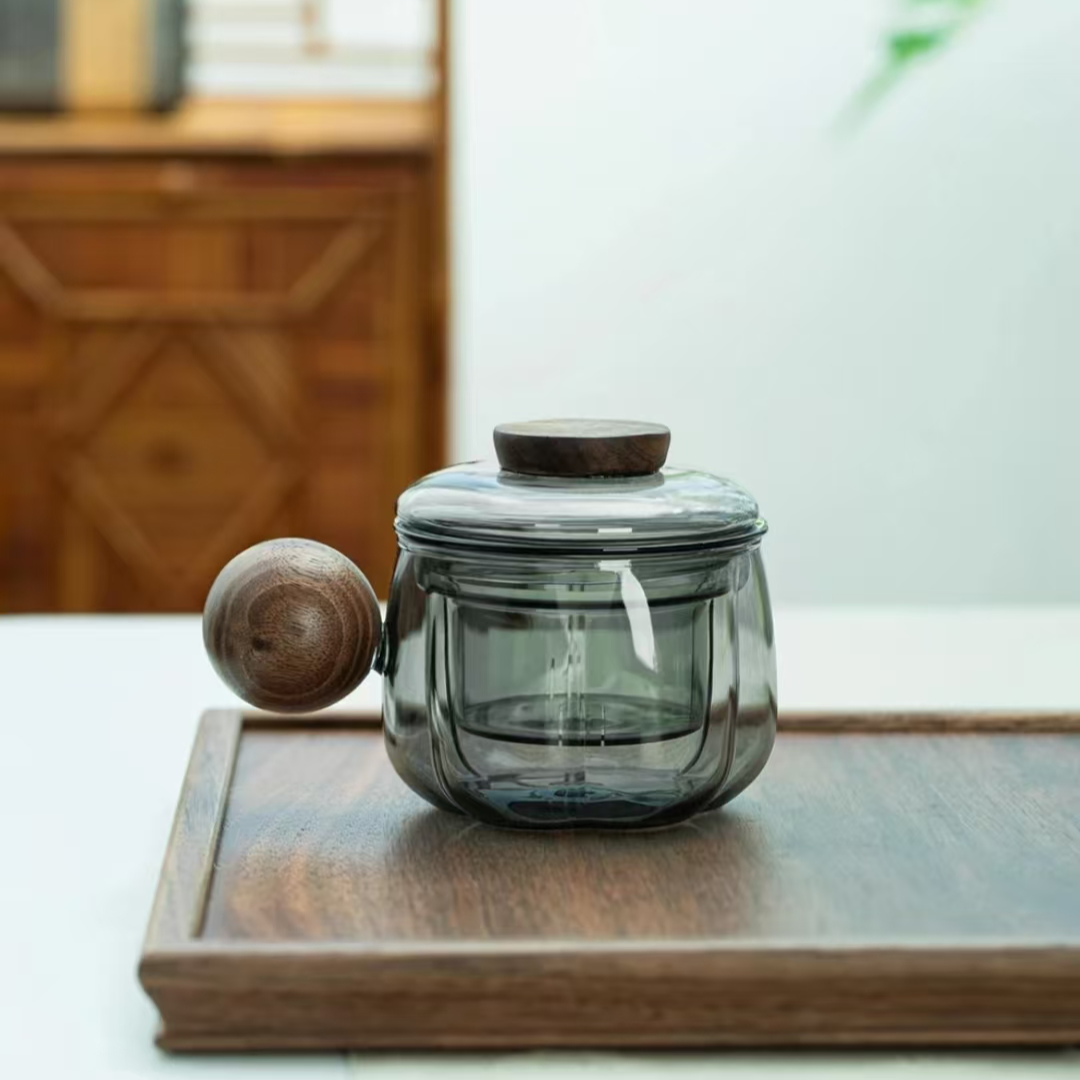 高硼硅玻璃茶杯办公水杯个人水杯茶水分离有效过滤茶渣