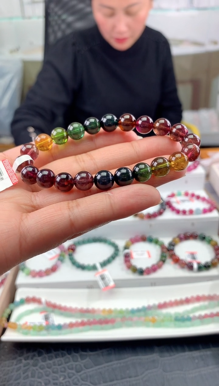 【闪购商品】碧玺手串未镶嵌多样性发一条