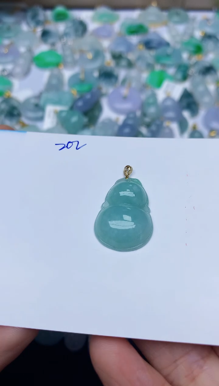 【闪购商品】翡翠颈饰18K金镶嵌天然翡翠A货  202