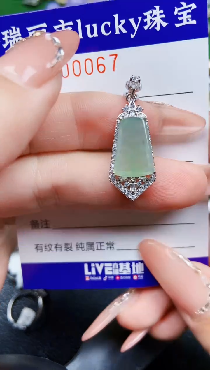 【闪购商品】翡翠颈饰银S925镶嵌0067