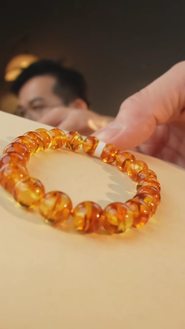 【闪购商品】琥珀颈饰未镶嵌9+花珀手串