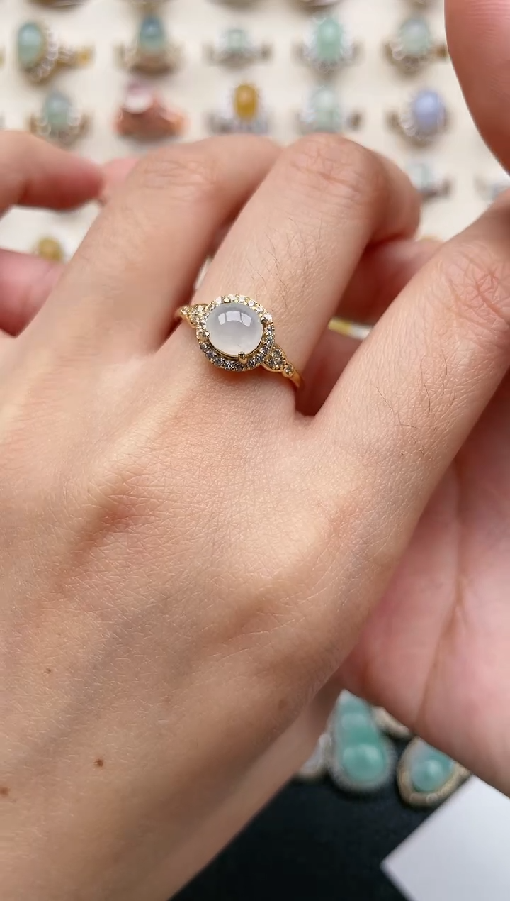 【闪购商品】翡翠戒指银S925镶嵌1111