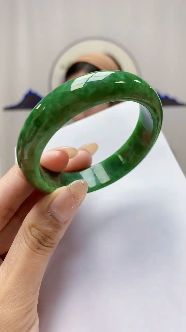 未镶嵌定制翡翠4852MM-毛货手镯（54圈）67