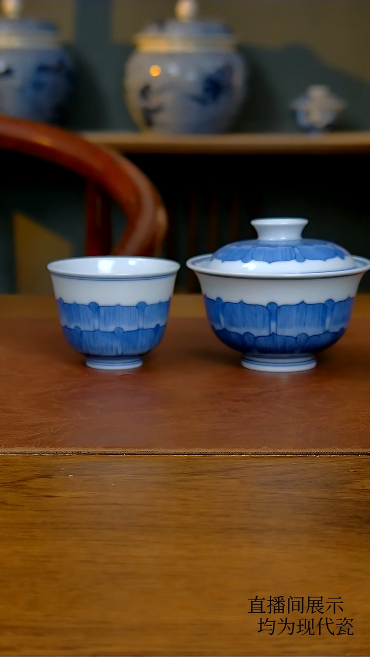 其他佛莲两才盖碗+佛莲铃铛杯    