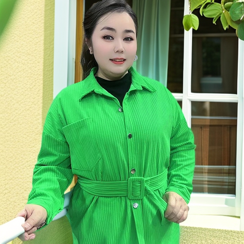 休闲风春季系带收腰衬衫