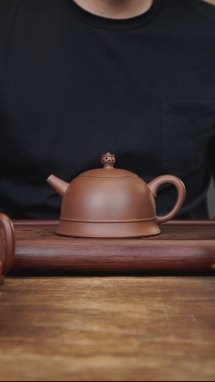 茶壶紫砂430ml 主播作品禅钟 紫泥