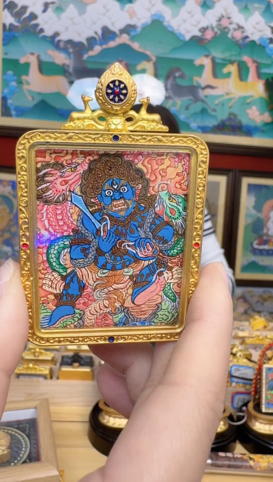 吊坠不动老师-热贡纯手绘-刀刀