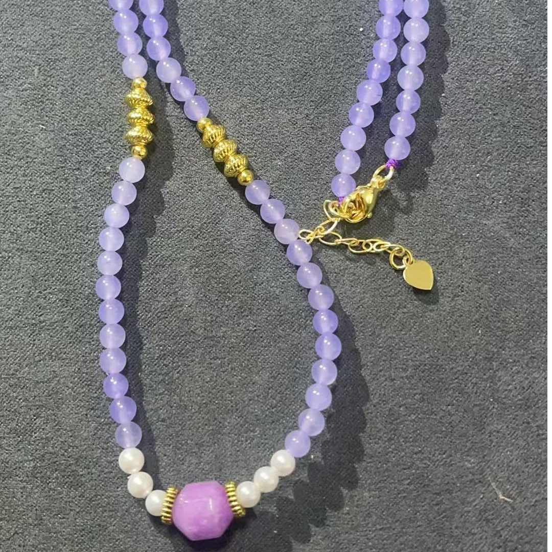 项链  福玺甄选紫珠项链8066