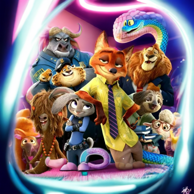 【到手1展示盒16小盒】动物城城市街景积木玩具挂饰版套装