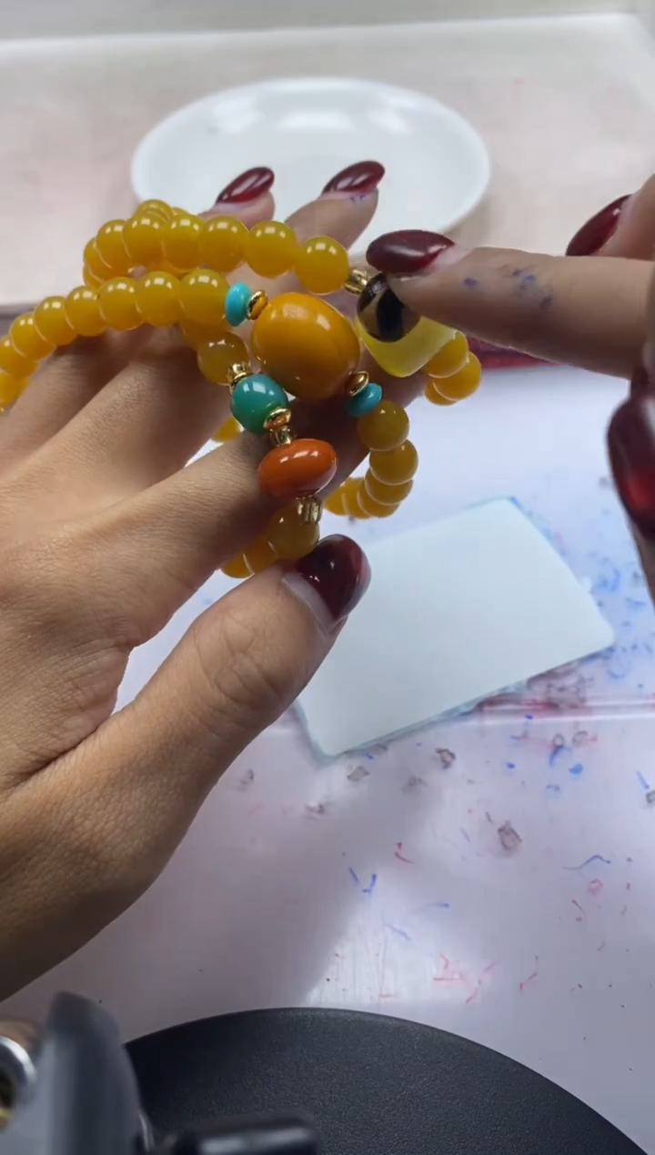 【闪购商品】蜜蜡颈饰未镶嵌w2007鸡油黄蜜蜡项链8mm*1条