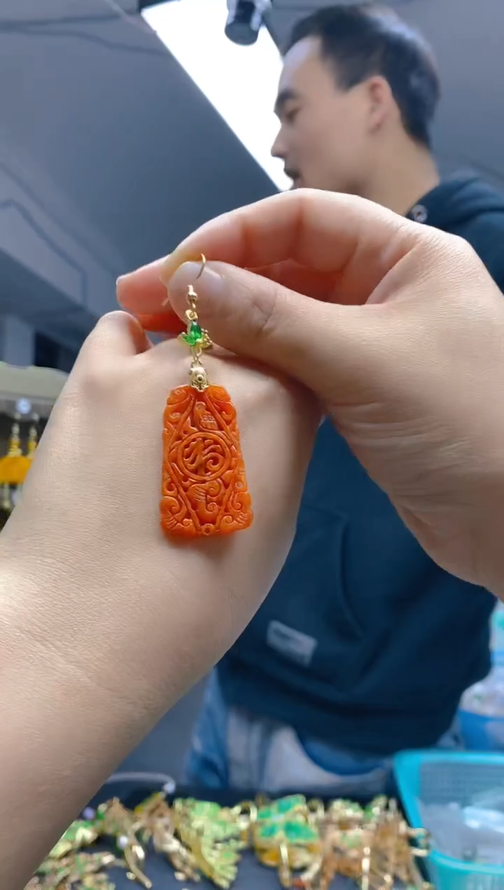 【闪购商品】翡翠耳饰合金0166翡翠耳钩一个