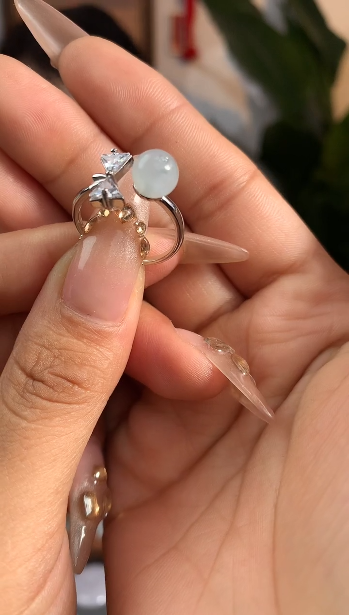 【闪购商品】翡翠戒指银S925镶嵌戒指