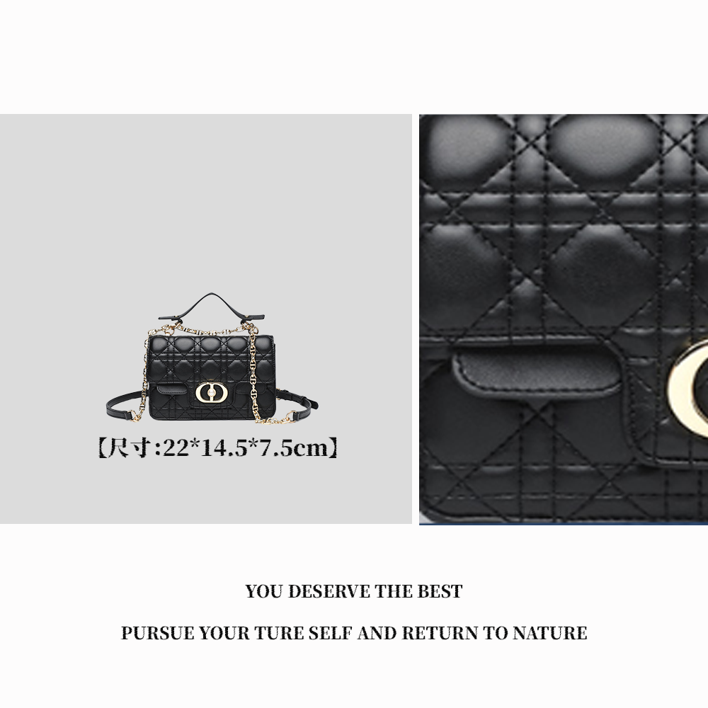 【特特甄选】RC-25505-黑色时尚百搭女士小众单肩斜挎潮流