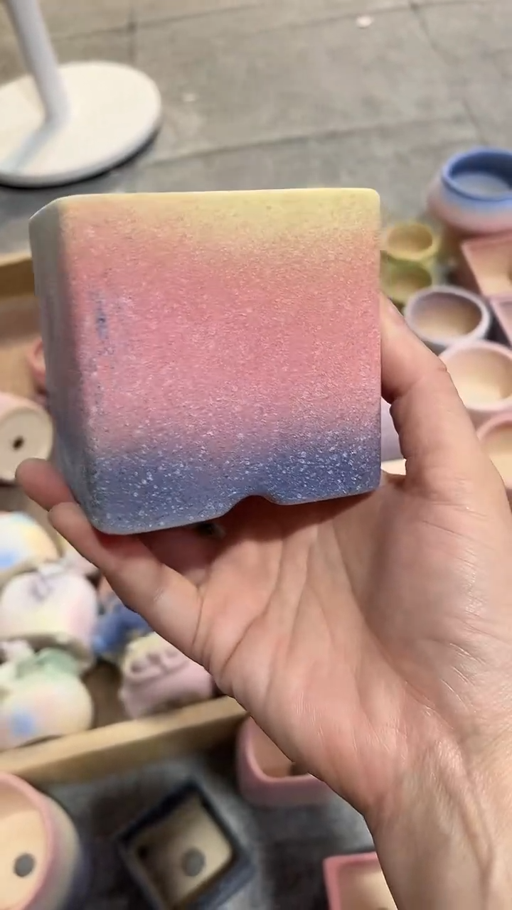 麦饭石粗陶多肉花盆微瑕