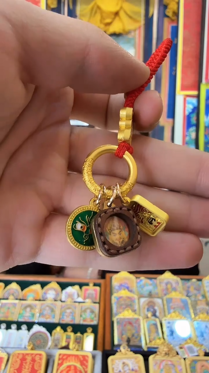 吊坠车挂包挂黄财神泥塑擦擦-拉萨直发