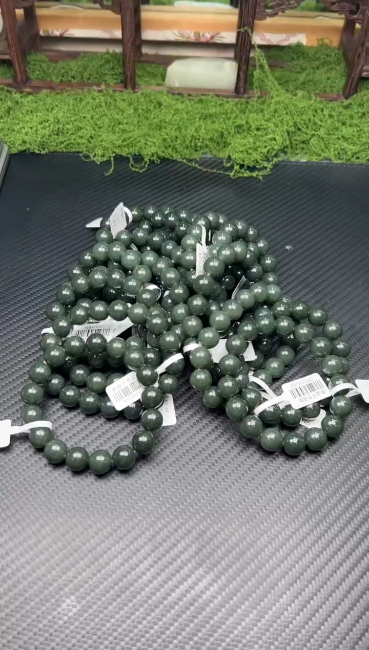 未镶嵌手串和田玉叶城微色差卡12多样性发货拍一发一