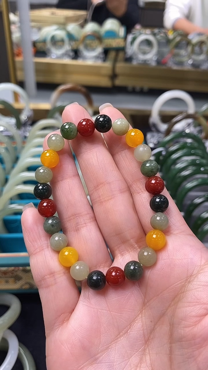 未镶嵌手串和田玉和田玉多宝手串8mm