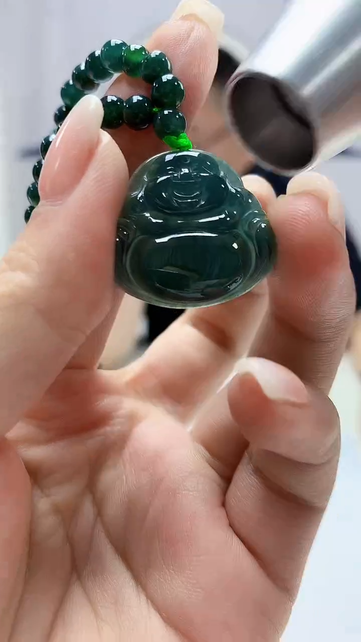 定制翡翠未镶嵌5124ms-毛货70佛公赠珠链