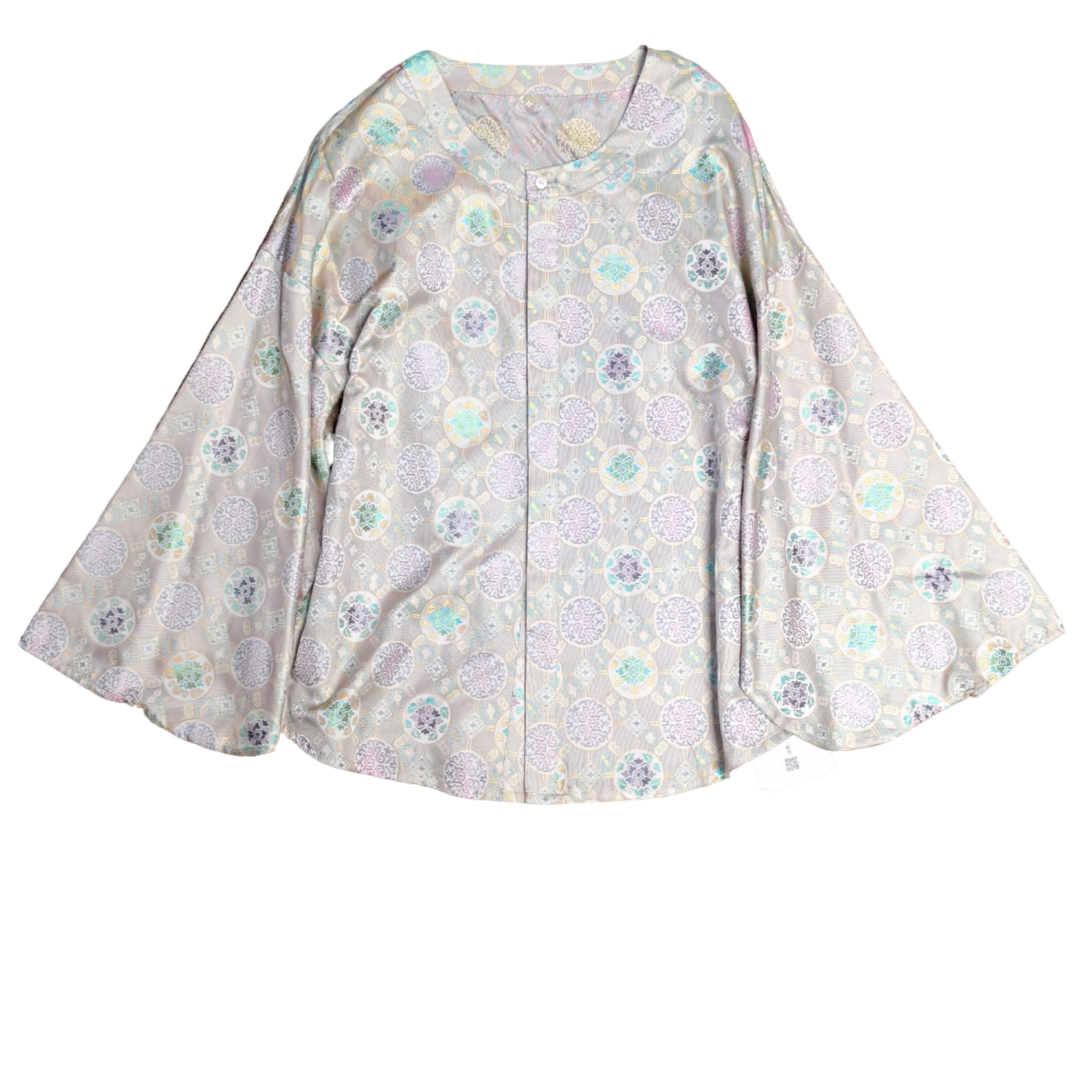 娑尔织锦缎纹长袖中长款上衣20251135-199