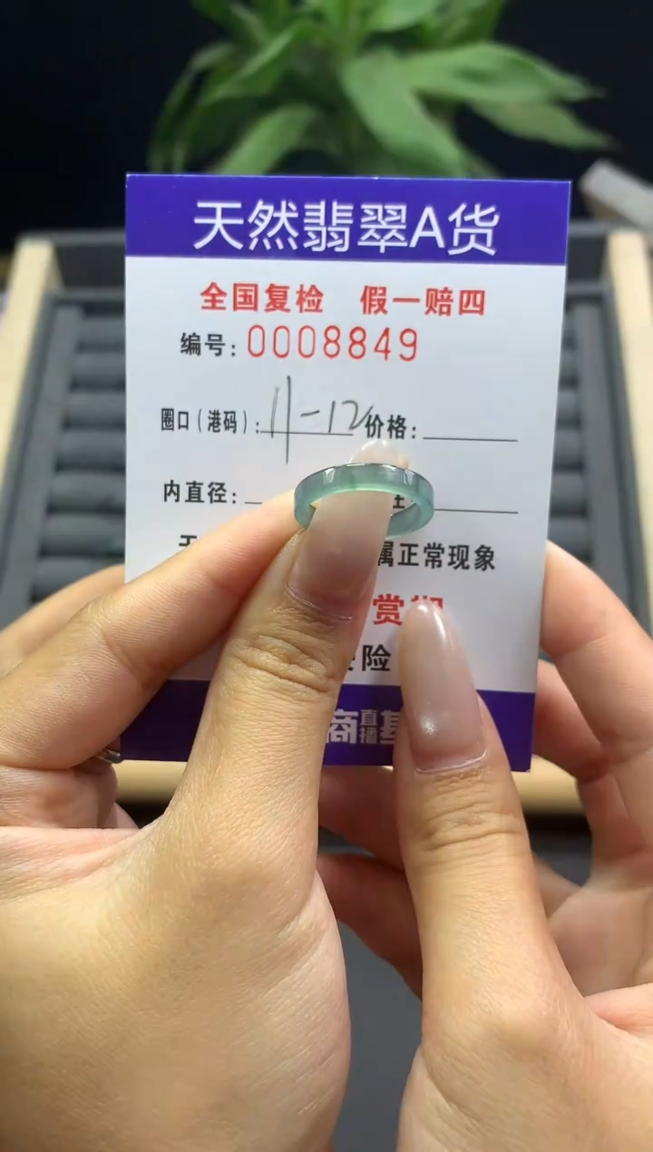 未镶嵌戒指翡翠天然  8849