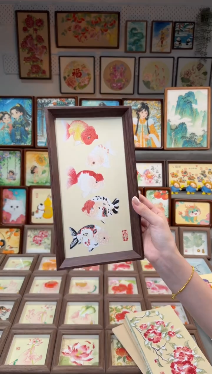 国画五只小鱼 手绘国画27