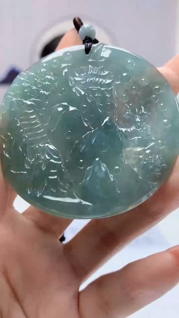 【闪购商品】定制翡翠未镶嵌5152DD-毛货挂件101